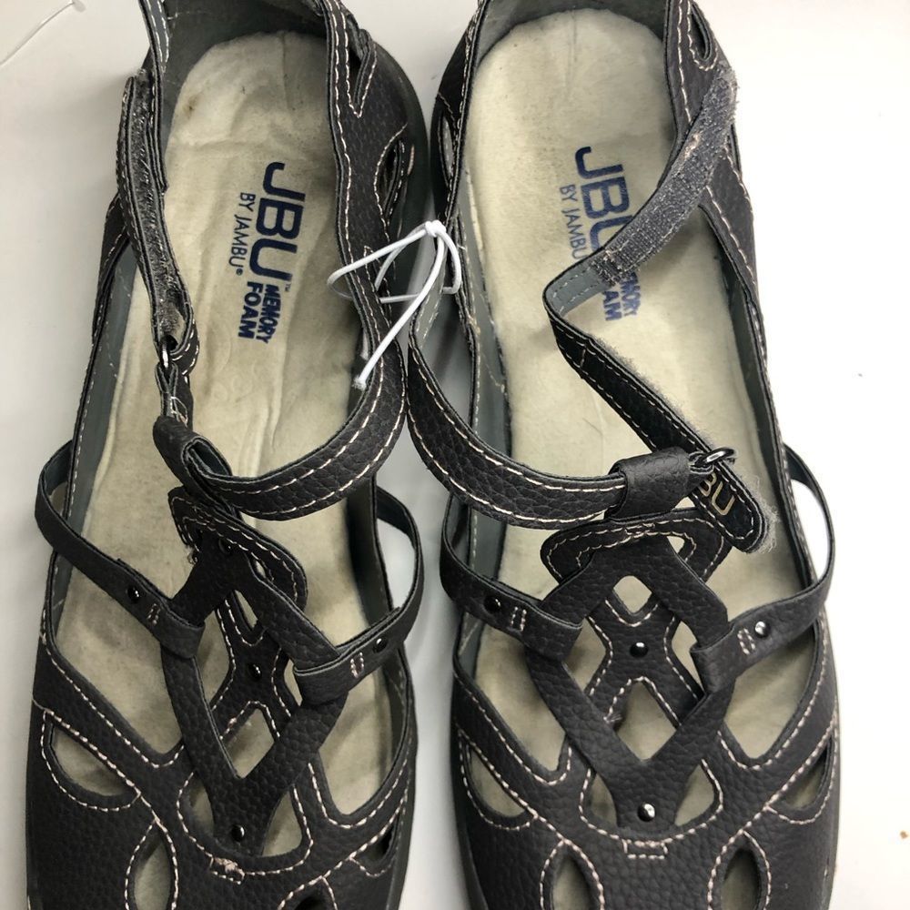 Jambu Memory Foam Size 8 M Sandal Gray Sydney - Picture 3 of 7